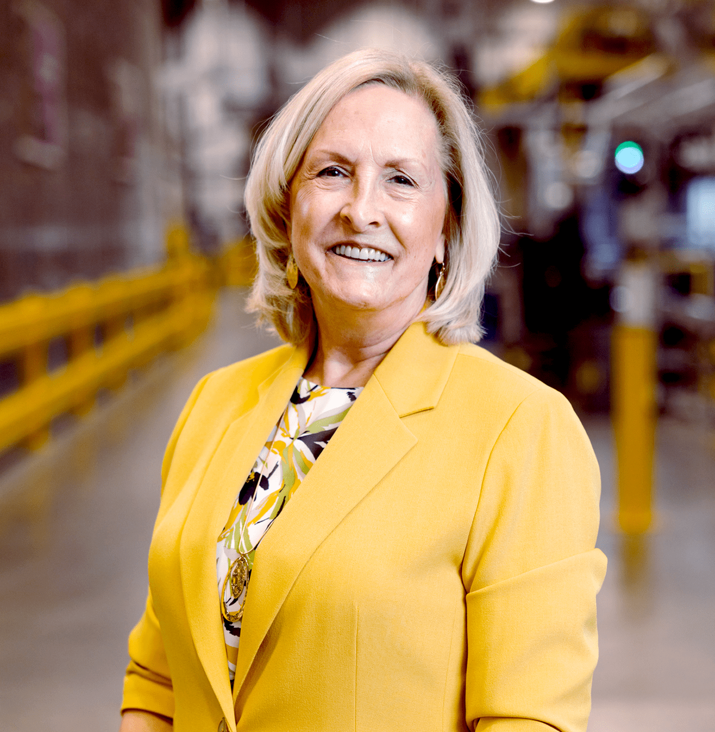 Portrait of a smiling woman.